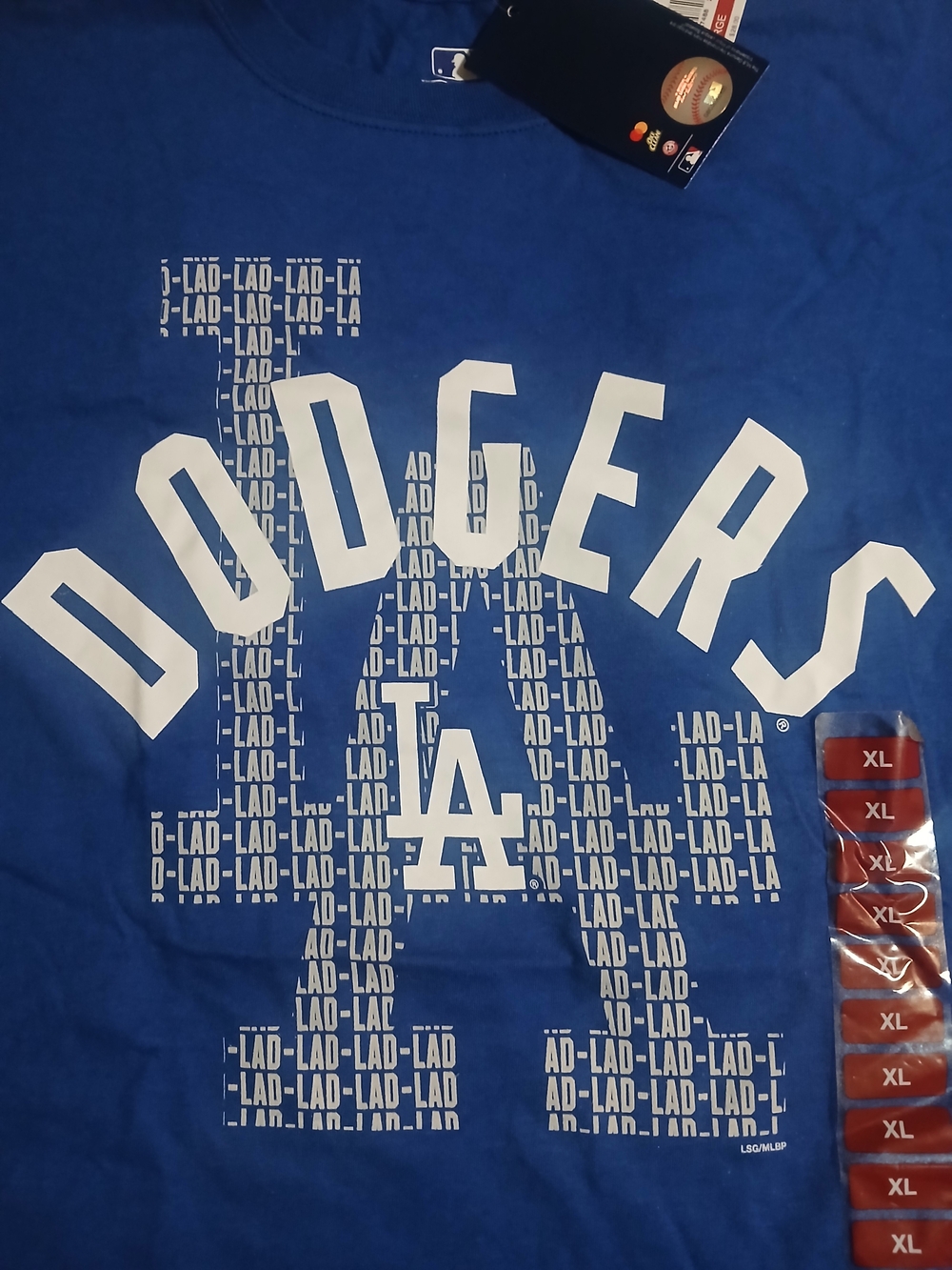 Dodgers Blue MLB Tee with White Logo